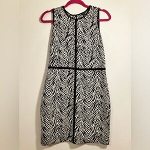 Ann Taylor Zebra Print Sleeveless Dress